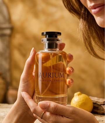 Aurelia Sands 100ml Eau de Parfum with warm spices, woody notes and rose