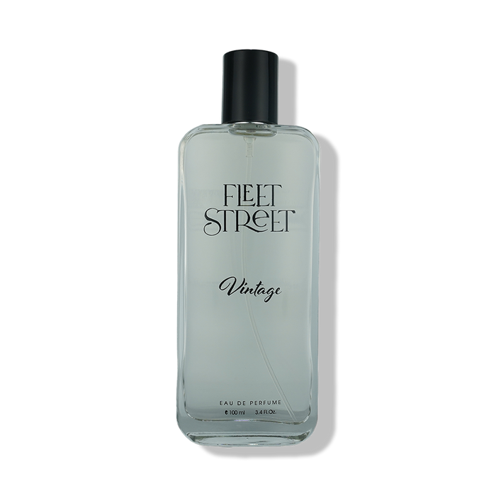 Fleet Street Vintage men's perfume opening with basil leaf and fruity notes, followed by a warm and woody fragrance character