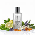 Silver Frost men's fragrance with a refreshing blend of green, citrus and woody notes, creating a cool and invigorating scent