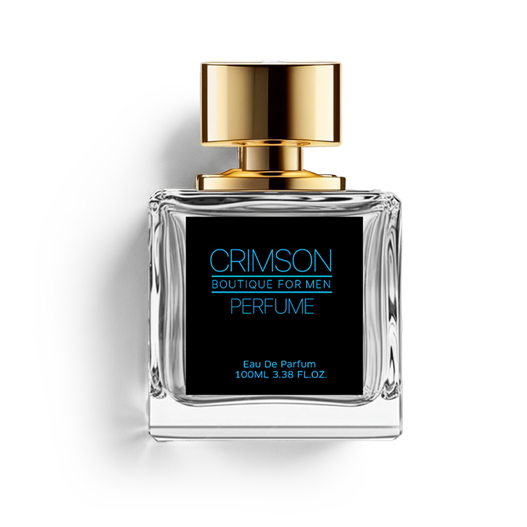 Crimson Blue men's Eau de Parfum with a sweet, musky and woody scent