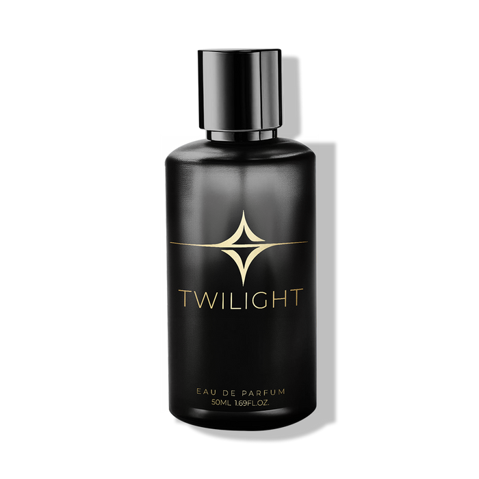 Twilight men's fragrance with fruity notes blended with warm woods, creating a refined and masculine scent